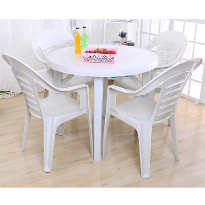 China White plastic tables and chairs of modern modern equipment canteen restaurant for sale