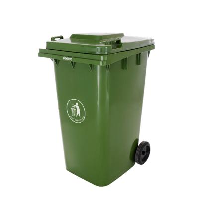 China Road Small Street Wheelie Rubbish Bin 240l Sustainable Plastic Trash Bin for sale