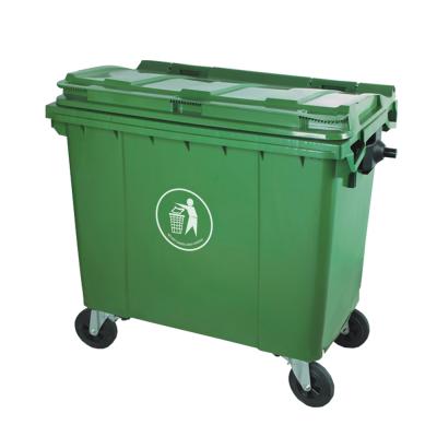 China 4 Wheeled Sustainable 660l Bin Waste Bin Plastic Bin for sale