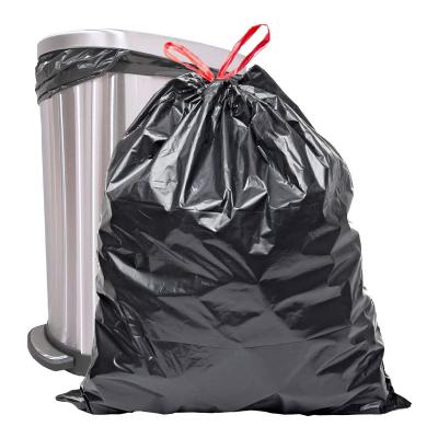 China Office Trash Black Garbage Bags Biodegradeable Large Garbage Bags Vegetable Trash Bags On Roll for sale