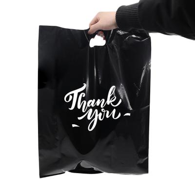 China Recyclable Luxury Plastic Retail Shopping Bag Polythene Bags HDPE With Own Logo for sale