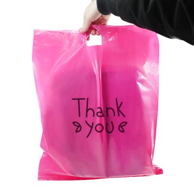 China Recyclable Mini Plastic Shopping Carry Bags Rack Retail Packaging Clothing For Gifts for sale