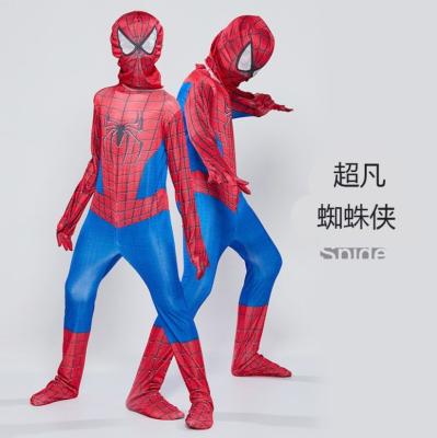 China Factory Adult Halloween Washable Breathable Eco-friendly Costume Kids Cosplay Tights Jumpsuit Spiderman Costumes New for sale