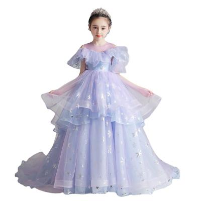 China High Quality Washable Princess Dress Piano Stage Birthday Girl Party Dress Long Ball Gowns for sale