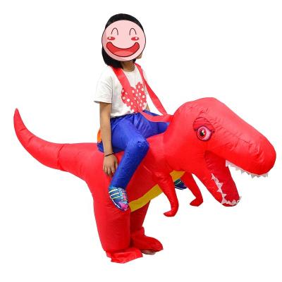 China Eco-friendly Washable Breathable Funny Little Kids Riding Animal Below Up Costume Carnival Halloween Inflatable Dinosaur Costumes for sale