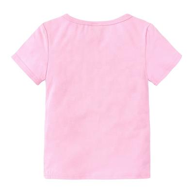 China Fashion Cartoon Breathable Shirt For Girls Princess Elsa Anna Casual T-shirt Cotton Kids Custom Made for sale