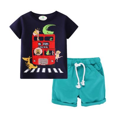 China Eco-friendly Washable Kids Summer Clothing T-shirt Breeches Breathable Clothes Outfits Loungewear for sale