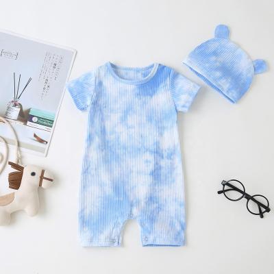 China Casual Summer Tie-Dyed Newborn Infant Babi Boys Girls Romper Clothing Onesie Baby Clothes for sale