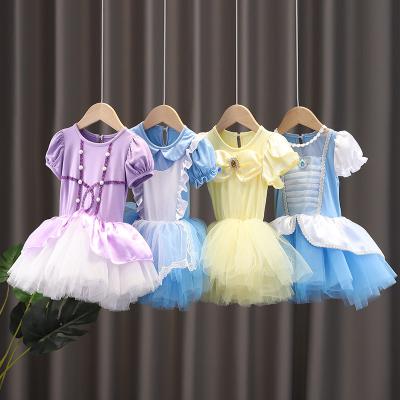 China Eco-friendly Washable Breathable Summer Ballet Dance Wear Dress Kid Costume Party Role Play Jumpsuit Tutu Dress for sale