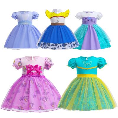 China Factory Wholesale Kids Cartoon Printing Skirt Girls Costume Princess Tutu Dresses Breathable Washable Eco-friendly for sale