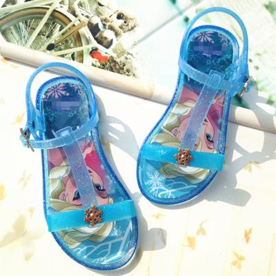 China Anti-slippery new children's sandals bow crystal jelly shoes for girls princess plastic girls teenage frozen sandals to freeze shoes for sale