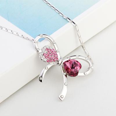 China Ref No.: 107003 Shoulders butterfly heart to heart necklace jewellery wholesalers online jewelry rings for sale