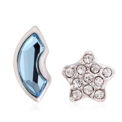 China 406012 Star Moon Aquamarine earrings jewelry makers wholesale imitation jewellery suppliers online jewel shopping for sale