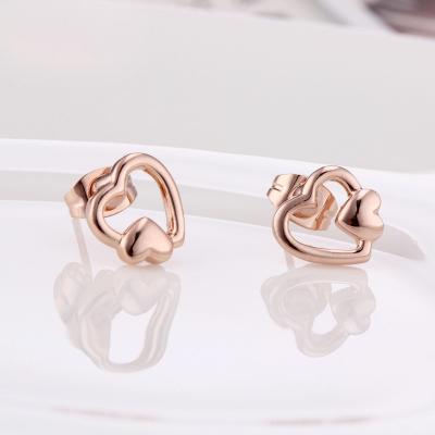 China Ref No.: 406052 Mini heart buckle Earring gold jewellery australia christ jewelry for sale