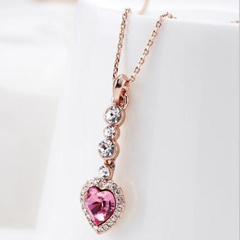 China 140241 Little Love heart pendant gold necklace online costume jewellery shopping wholesale fine jewelry suppliers for sale