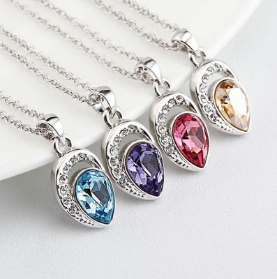 China Ref No.: 140701 Lovely Crystal Necklace online shopping fashion jewellery wholesale silver jewelry india for sale