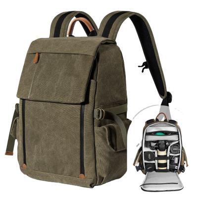 China 100% Custom Eco-friendly Camera Bag Canvas Backpack Waterproof Camera Bag Factory ISO Camera Traveler Bags for sale