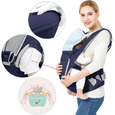 China 100% Eco-Friendly Ergonomic Infant Baby Carriers Front Facing Kangaroo Wrap Sling Baby Hipseat Carrier For Baby Travel for sale