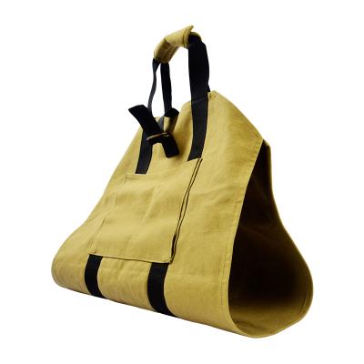 China 100% Eco-friendly Waterproof Big Firewood Bag Log Firewood Circle Carry Bags for sale