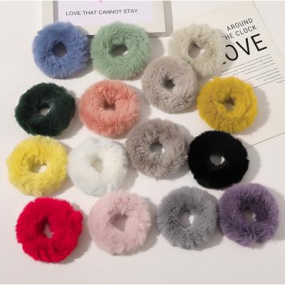 China RARA Fashion Women's Ponytail Hair Scrunchies Plush Elastic Hair Tie Hair Accessories Girls Wholesale Girls Hair Scrunchies for sale