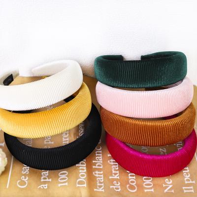 China Fashion Women's Headband RARA Amazone Hot Selling Women's Fashion Women's Headband RARA Amazone Hot Sale Corduroy Milk Cloth Velvet Sponge Headband for sale