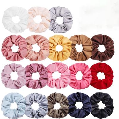 China Custom Made Elastic Hair Scrunchies RARA Fashion Hair Bands Satin Hair Scrunchies Women Hair Accessories Wholesale for sale