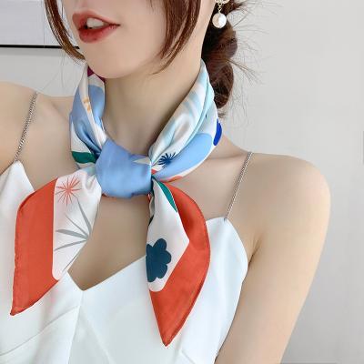 China Fashion Square RARA Spring Summer Korean Silk Scarf Women's Elegant Custom Printed Silk Scarf For Women for sale