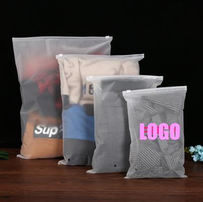 China Matte Frosted Biodegradable Plastic Packaging Custom Recyclable Zipper Bags T-Shirt Swimwear Ziplock Bags For Apparel With Logo for sale