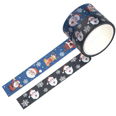 China Cartoon Heat Sensitive Creative Christmas Washi Tape Fun Christmas Decoration Bullet Journal Colorful Printing Adhesive Tape for sale