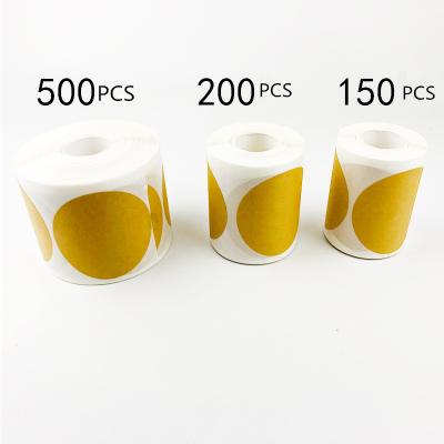 China Wholeable Waterproof Stickers Factory Round Yellow Paper Roll Kraft Paper Drum Adhesive Special Shaped Label 150 -200 - 500pcs Stickers for sale