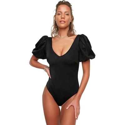 China Breathable High Quality Sexy Swimwear Summer Swimwear For Women Backless Ruffle Sheath One Piece Surfing Bikini Swimwear for sale