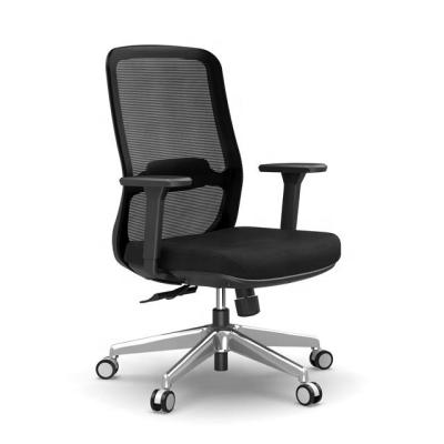 China Adjustable (Height) Ease Mid Mesh Back Aluminum Base Seat Retail Wholesale Sliding Ergonomic Office Task Chair for sale