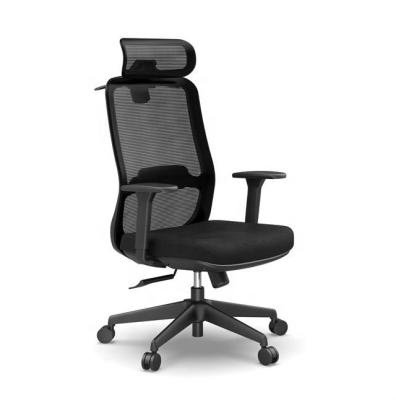 China Black Adjustable Comfort High Back Mesh Lumbar Support (Waist) Ergonomic Executive Chair With Arms for sale