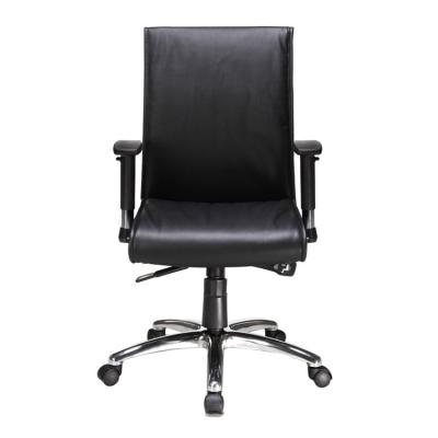 China 2D Adjustable Perfect Mid Back PU Leather Arm (Height) Locking Tilt Mechanism Office Boss Chair for sale