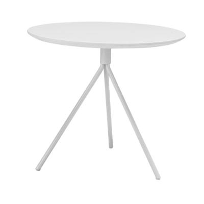 China Top Is MDF In Powder Whtie Short Metal Legs MDF White Side End Coated White Side Table In Stock For Sale for sale