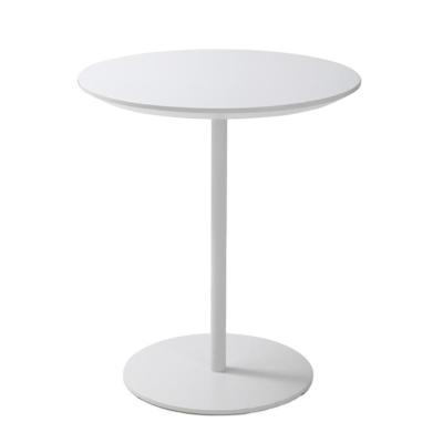 China Top is MDF in Powder Coated White MDF Round Lid Small Round Lid End Side Coffee Table for Hotel Project Sitting Area for sale