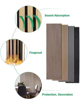 China Modern Akupanel Oak Acoustic Sound Proof Wall Panels Oak Acoustic Panel Wall Ceiling Wood Paneling Slat Wooden for music studio for sale