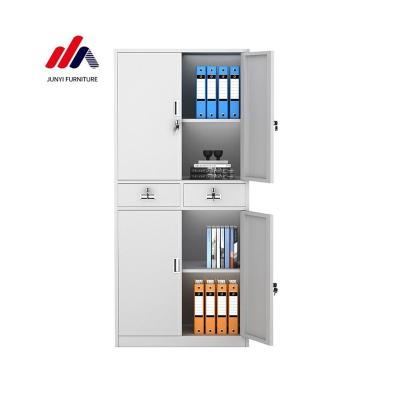 China Knock Down Steel File Mesh Closet Cabinet News Office Metal Structure Iron Cabinet Filing Cabinet 2 Doors for sale