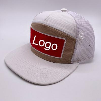 China 2021 COMMON Wholesale Custom Design Flat Bill Embroidery 7 Panels Hemp Snapback Hats And Caps for sale