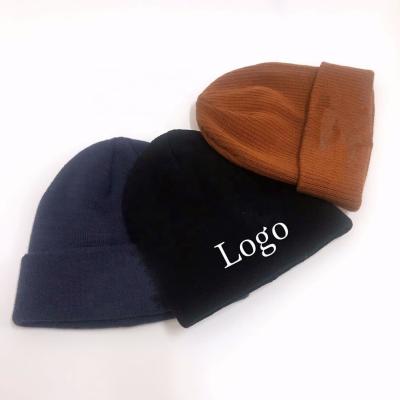 China COMMON 2021 Promotional Design Your Own Logo Custom Beanie Winter Knitted Cool Hat for sale