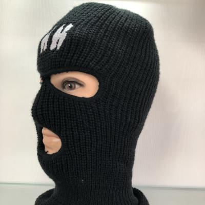 China Custom 2020 Outdoor Winter Cheap Logo Embroidery One Hole Beanie Hat Ski Mask Balaclava for sale