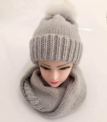 China Wholesale Custom Knitted Hat And Scarf Set For Men Women Winter Soft Warm Feeling Soft Warm Sale for sale