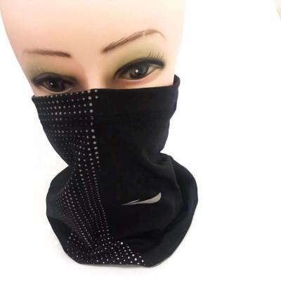 China Custom Brand Seamless Tube Logo Reflective Silver Printing Multifunctional Elastic One Face Mask Tube Bandana Scarf for sale