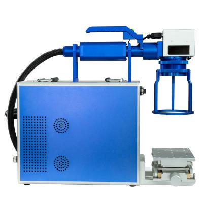 China 20W Portable Fiber Laser Marking Machine with Rotary NO CNC 50W/60W/80W Laser Power for Marking Efficiency and Precision for sale