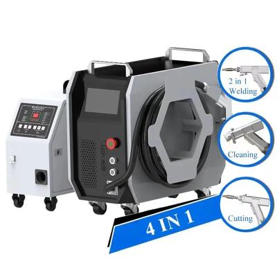 China 1500w 2000w Portable 4 in 1 Air-cooled Laser Welding Machine for Stainless Steel Aluminum in 65*40*60cm Size for sale