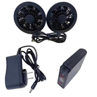 China 7.4V 6400mAh Battery Fan Set Jacket Cooling Fans KC PSE Including Charger for sale