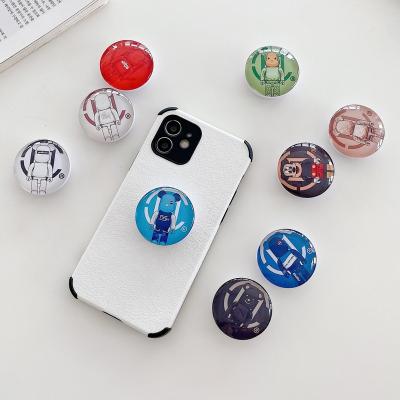 China Anime Adjustable Bear Cartoon Design PVC Character Stand Mobile Phone Holder Socket for sale