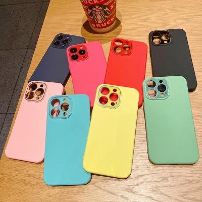 China Shockproof Liquid Silicone Rubber Cell Phone Case Cover Case Shell For iPhone 7 8 plus X XS XR 11 12 13 MAX MINI for sale