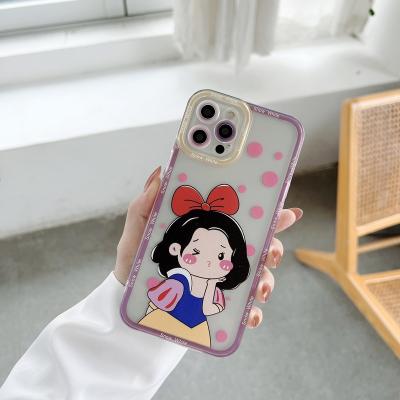 China cute transparent printed shockproof tpu mobile phone bags & cases for IPHONE 13 8 pro xr 12 mini x xs max 7 plus for sale