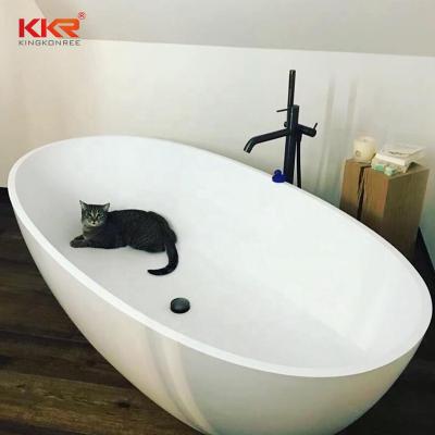 China soft & KKR Bathtub B001 Soft Stone Composite Stone Bathtub Height 1460x710x520 In White Luxury Design Bathtub for sale